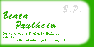 beata paulheim business card